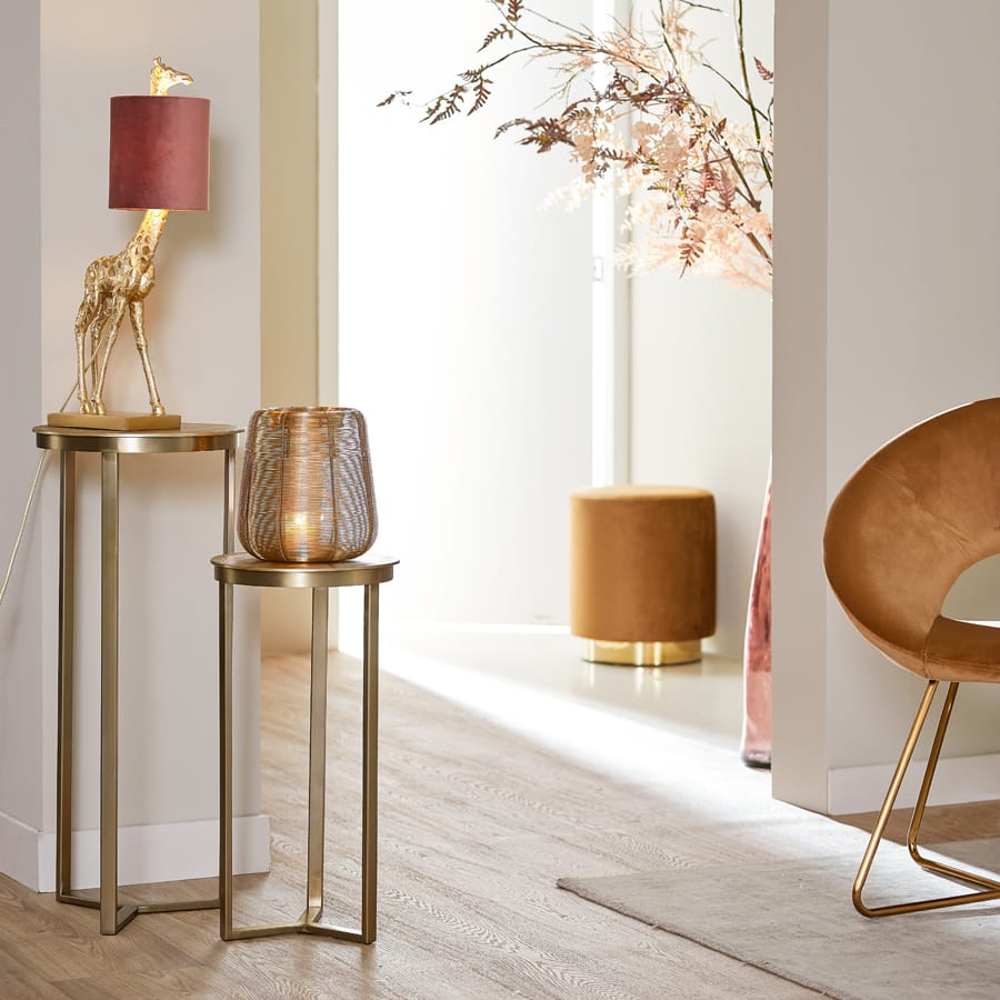 Light & Living Accessories Pillar 35x81 cm RETIRO light gold House of Isabella UK