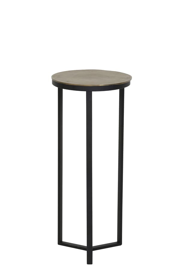 Light & Living Accessories Pillar 35x81 cm RETIRO matt black+raw antique bronze House of Isabella UK