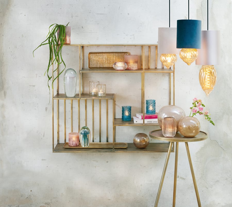 Light & Living Accessories Pillar 39,5x119,5 cm ENVIRA antique gold House of Isabella UK