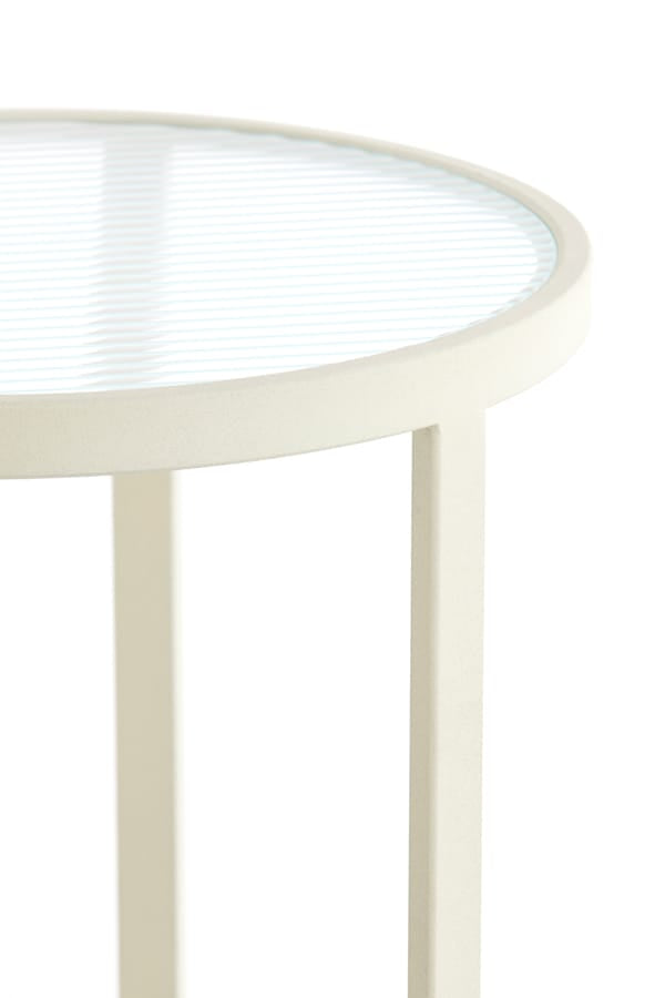 Light & Living Accessories Pillar 40x101 cm RETIRO clear rib glass+cream House of Isabella UK