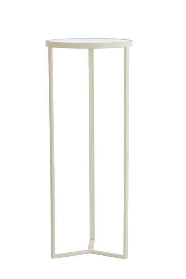 Light & Living Accessories Pillar 40x101 cm RETIRO clear rib glass+cream House of Isabella UK