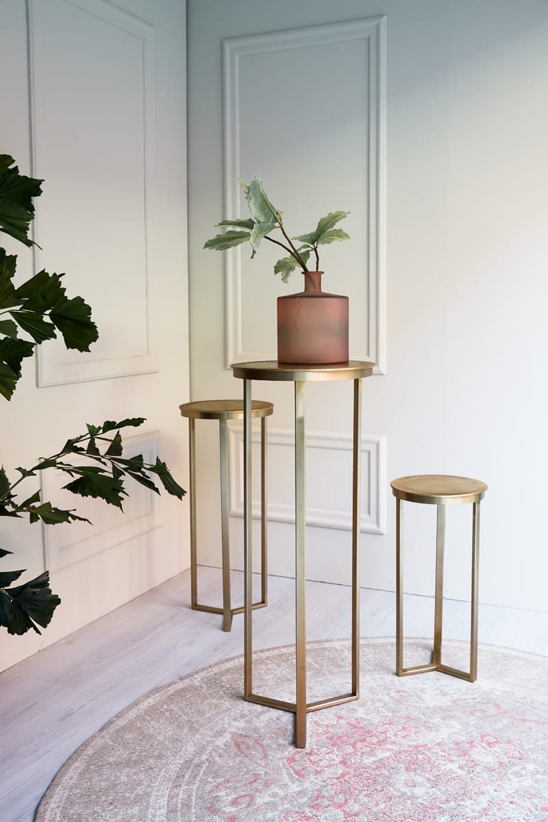 Light & Living Accessories Pillar 40x101 cm RETIRO light gold House of Isabella UK
