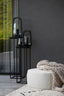 Light & Living Accessories Pillar S/2 30x30x80+35x35x100 cm QUENZA acacia wd mtt blk+bk House of Isabella UK