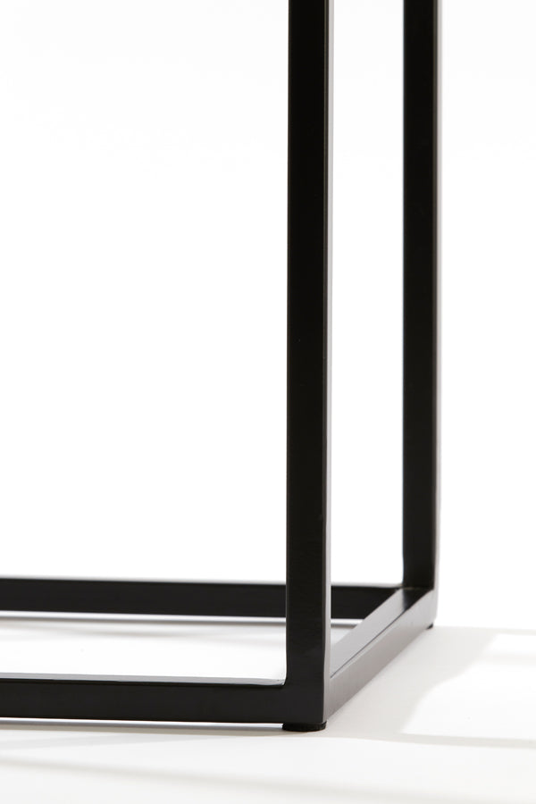 Light & Living Accessories Pillar S/2 30x30x80+35x35x100 cm QUENZA acacia wd mtt blk+bk House of Isabella UK