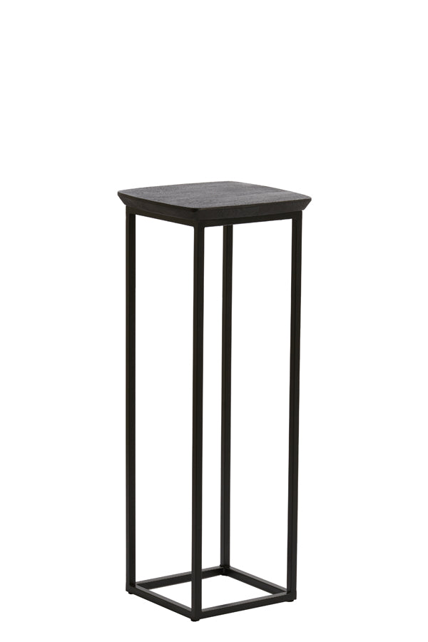 Light & Living Accessories Pillar S/2 30x30x80+35x35x100 cm QUENZA acacia wd mtt blk+bk House of Isabella UK