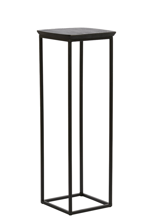Light & Living Accessories Pillar S/2 30x30x80+35x35x100 cm QUENZA acacia wd mtt blk+bk House of Isabella UK