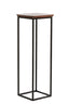 Light & Living Accessories Pillar S/2 30x30x80+35x35x100 cm QUENZA acacia wood brwn+blk House of Isabella UK