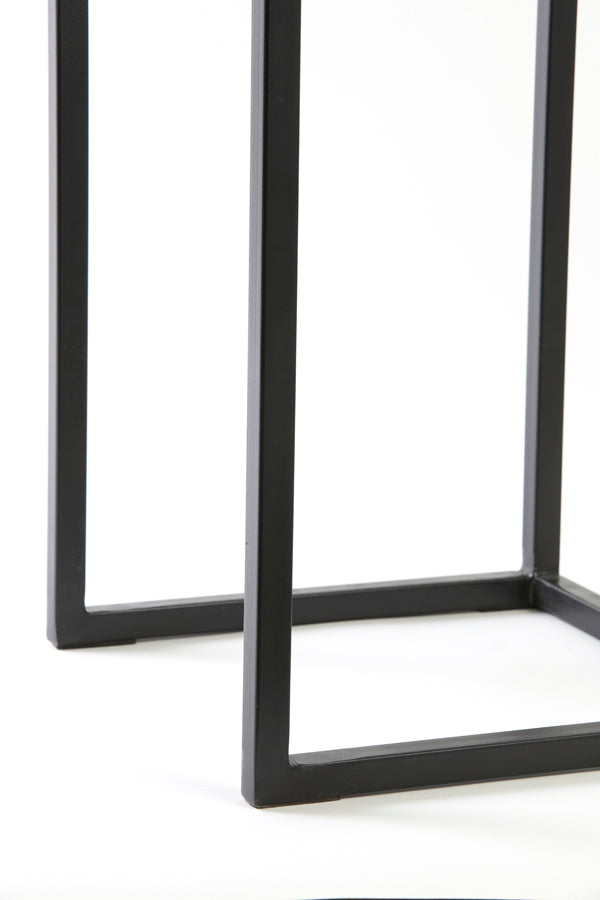 Light & Living Accessories Pillar S/2 30x30x83+36x36x103 cm BRYSON wood matt black House of Isabella UK