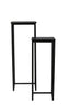 Light & Living Accessories Pillar S/2 30x30x83+36x36x103 cm BRYSON wood matt black House of Isabella UK