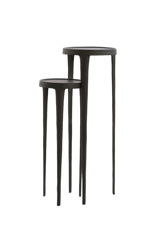Light & Living Accessories Pillar S/2 30x80+35x100 cm TOBIAS black House of Isabella UK