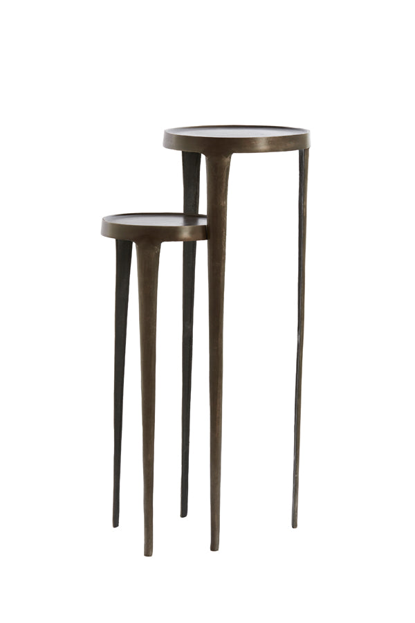 Light & Living Accessories Pillar S/2 30x80+35x100 cm TOBIAS dark brown House of Isabella UK