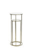 Light & Living Accessories Pillar S/2 32x82+41x102 cm RICARDO white marble+ant.bronze House of Isabella UK