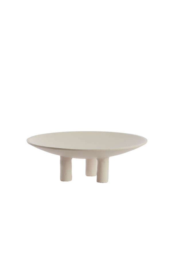 Light & Living Accessories Plateau on base 30,5x10,5 cm TABUA cream House of Isabella UK
