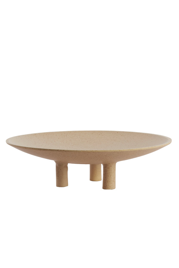 Light & Living Accessories Plateau on base 40x11 cm TABUA sand+light brown spotted House of Isabella UK