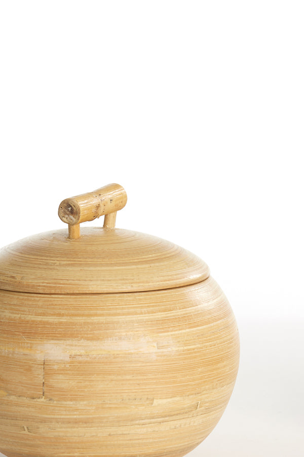 Light & Living Accessories Pot deco 13x12 cm MACEO bamboo natural House of Isabella UK