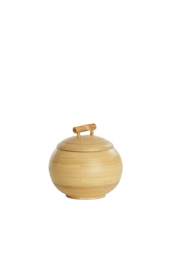 Light & Living Accessories Pot deco 13x12 cm MACEO bamboo natural House of Isabella UK