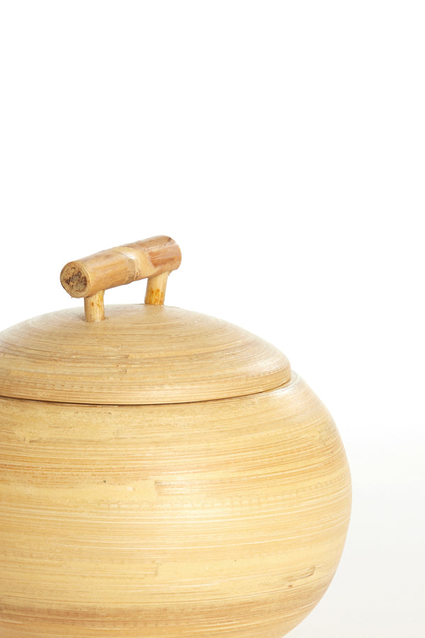 Light & Living Accessories Pot deco 16x15 cm MACEO bamboo natural House of Isabella UK