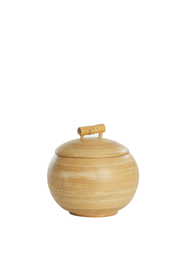 Light & Living Accessories Pot deco 16x15 cm MACEO bamboo natural House of Isabella UK