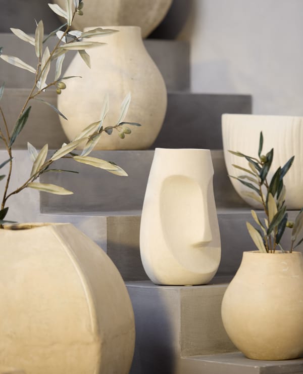 Light & Living Accessories Pot deco 21x18x36 cm FACE natural House of Isabella UK