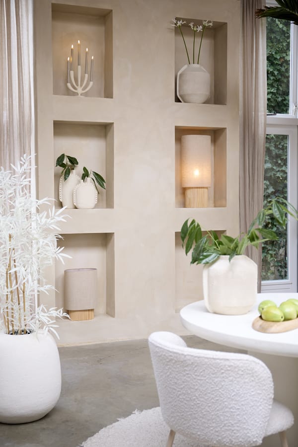 Light & Living Accessories Pot deco 26x23x27 cm NORIC matt cream House of Isabella UK