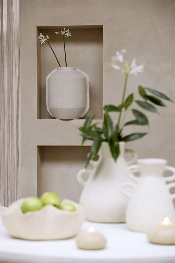 Light & Living Accessories Pot deco 35x32x44 cm NORIC matt cream House of Isabella UK