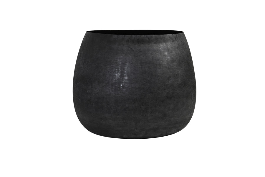 Light & Living Accessories Pot deco S/2 38,5x28,5+50x37,5 cm GENOLU matt black House of Isabella UK