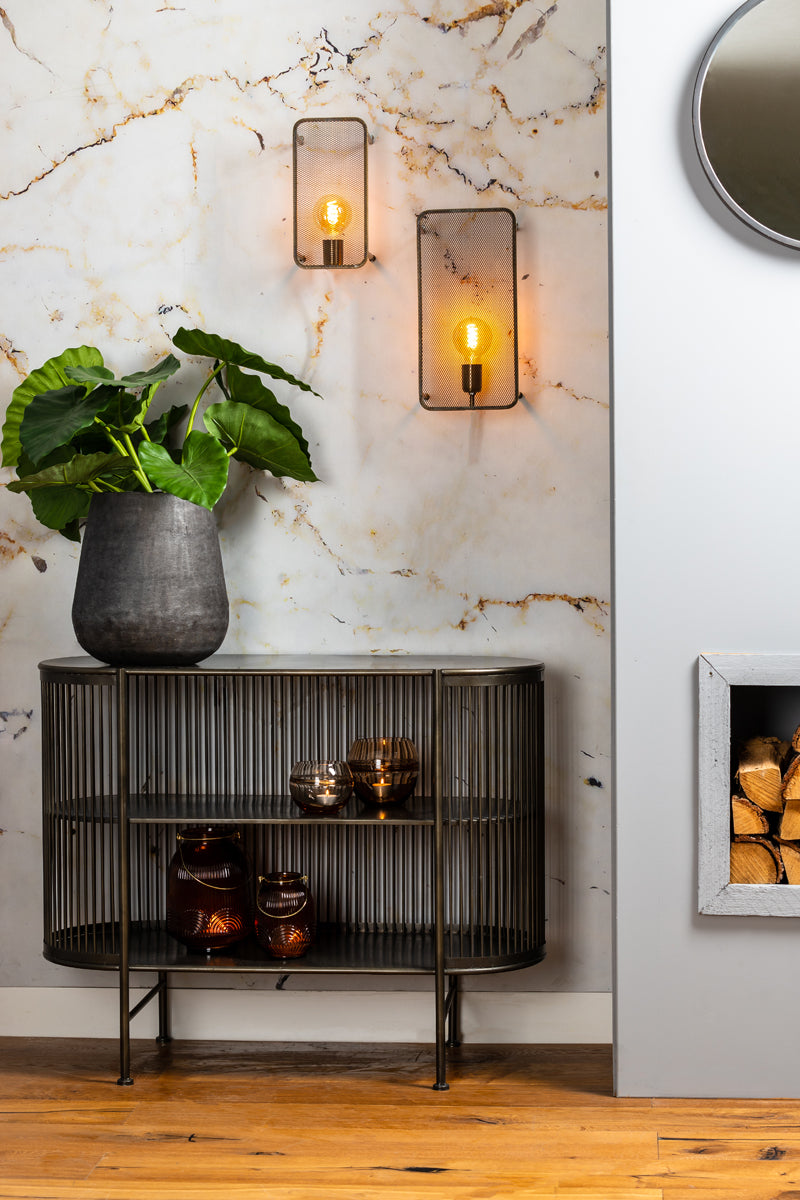 Light & Living Accessories Pot deco S/2 38,5x28,5+50x37,5 cm GENOLU matt black House of Isabella UK