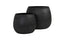 Light & Living Accessories Pot deco S/2 38,5x28,5+50x37,5 cm GENOLU matt black House of Isabella UK