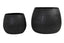 Light & Living Accessories Pot deco S/2 38,5x28,5+50x37,5 cm GENOLU matt black House of Isabella UK