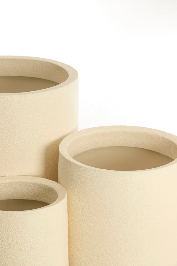 Light & Living Accessories Pot deco S/3 30x46+40x55+52x71 cm SIROLO cream House of Isabella UK