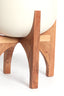 Light & Living Accessories Pot on base deco 36x50 cm KARUNA wood+matt cream House of Isabella UK