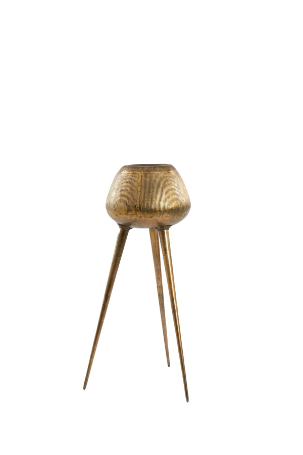Light & Living Accessories Pot on base deco 44x124 cm MARIELLE gold House of Isabella UK