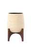 Light & Living Accessories Pot on base deco 44x53 cm KARUNA wood+papier mâché beige House of Isabella UK