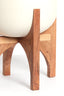 Light & Living Accessories Pot on base deco 59x82 cm KARUNA wood+matt cream House of Isabella UK