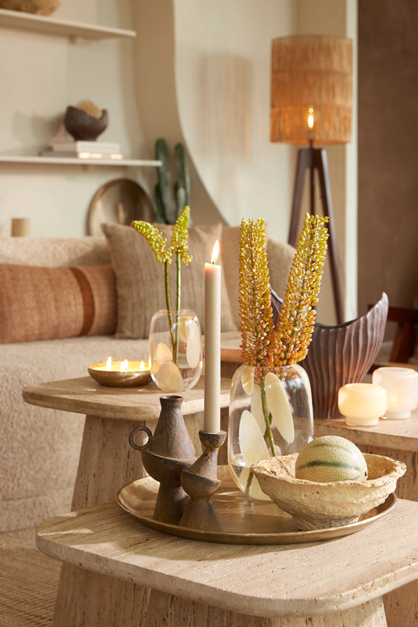 Light & Living Accessories Tealight 10x10,5 cm SOLVAY glass yellow House of Isabella UK