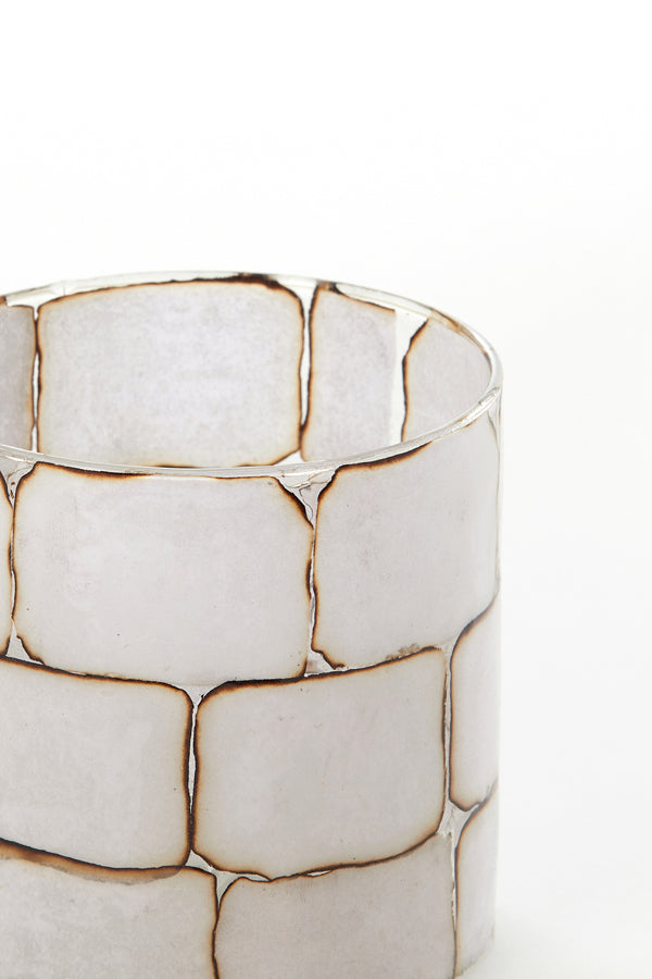 Light & Living Accessories Tealight 10x11 cm DRONERO glass clear+white House of Isabella UK