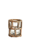 Light & Living Accessories Tealight 10x12 cm ALIMOS antique brown+glass House of Isabella UK