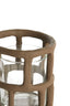 Light & Living Accessories Tealight 10x12 cm ALIMOS dark brown+glass House of Isabella UK