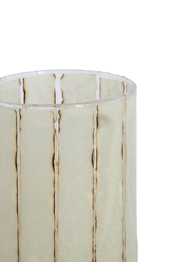 Light & Living Accessories Tealight 10x13 cm DRINO glass clear+white House of Isabella UK