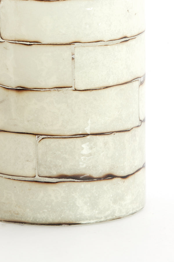 Light & Living Accessories Tealight 10x13 cm DRONERI glass clear+cream House of Isabella UK