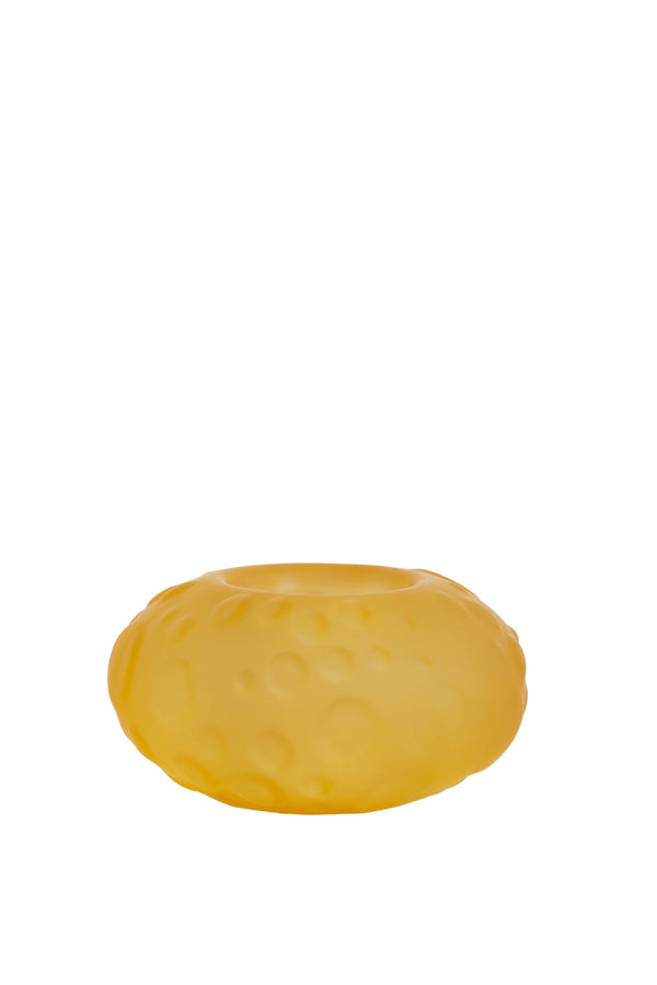 Light & Living Accessories Tealight 10x6 cm FINLEY glass matt ocher yellow House of Isabella UK