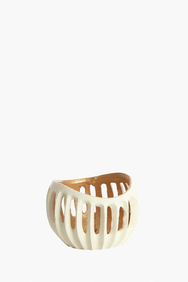 Light & Living Accessories Tealight 10x8 cm CHALCO cream+gold House of Isabella UK