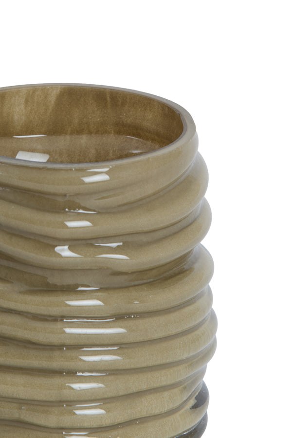 Light & Living Accessories Tealight 10x9 cm MILYAN glass milky olive green House of Isabella UK