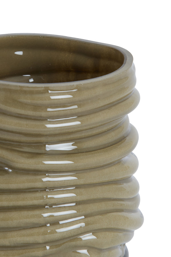 Light & Living Accessories Tealight 11,5x10,5 cm MILYAN glass milky olive green House of Isabella UK