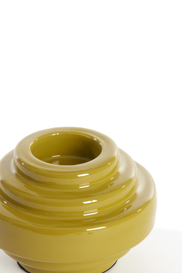 Light & Living Accessories Tealight 11x7,5 cm WANHATI shiny olive green House of Isabella UK