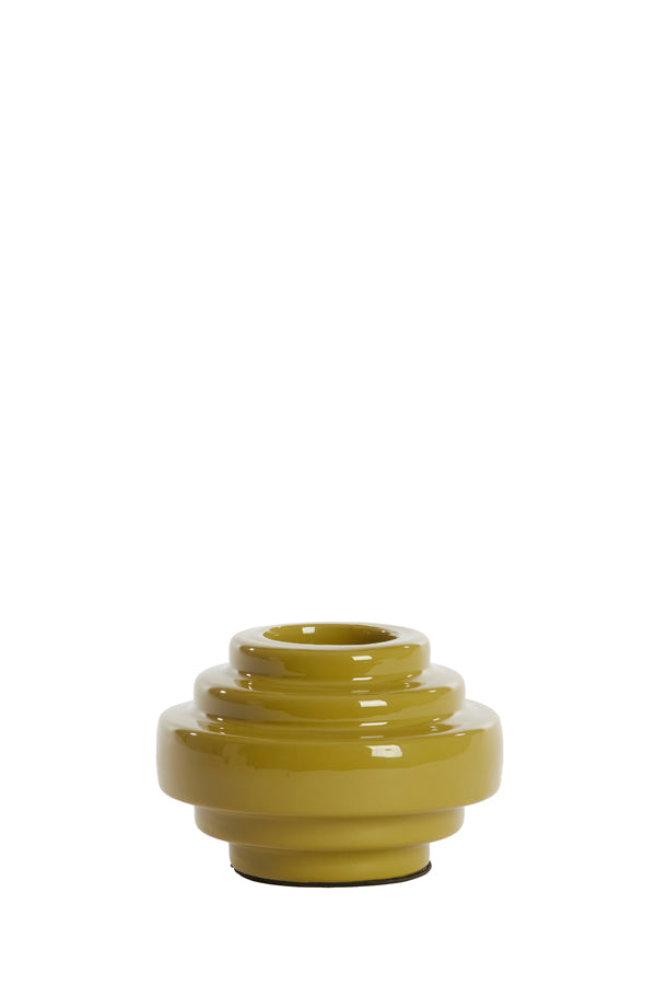 Light & Living Accessories Tealight 11x7,5 cm WANHATI shiny olive green House of Isabella UK