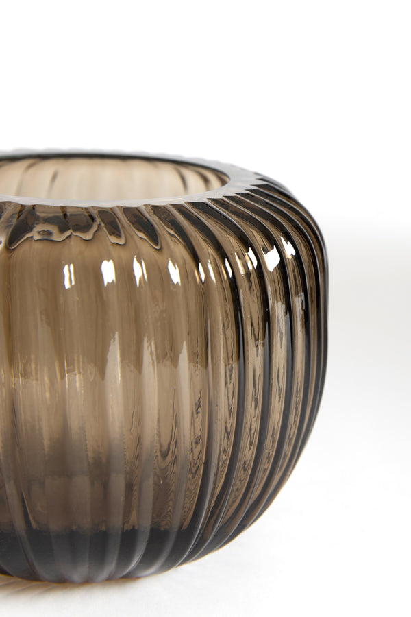 Light & Living Accessories Tealight 11x9 cm OPALINE glass dark brown House of Isabella UK