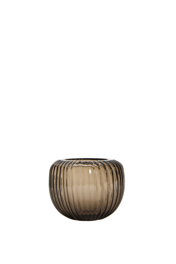Light & Living Accessories Tealight 11x9 cm OPALINE glass dark brown House of Isabella UK