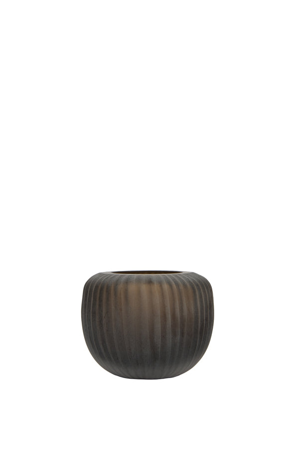 Light & Living Accessories Tealight 11x9 cm OPALINE glass matt dark brown House of Isabella UK