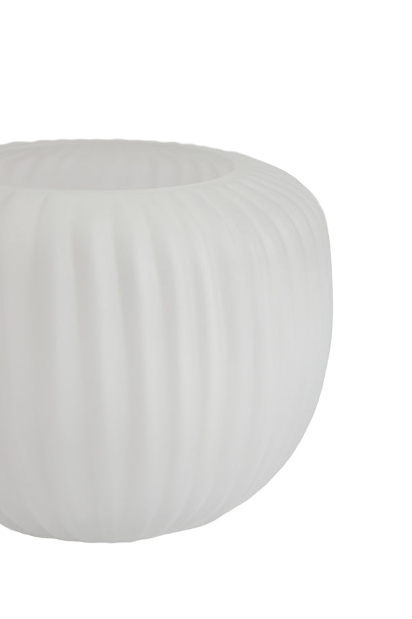 Light & Living Accessories Tealight 11x9 cm OPALINE glass matt white House of Isabella UK